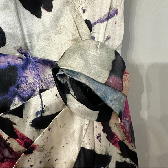 Suzy Chin for Maggy Boutique Women’s Sleeveless Multicolored Silk Dress Sz 4 GUC - Picture 5 of 11